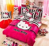 hello kitty纯棉凯蒂猫100%全棉卡通韩版床上三四件套1.2 1.5 1.8