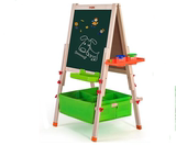 aq彩色儿童画板画架套装可升降双面磁性板支架式素描画画写字板