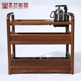 红木家具 全鸡翅木边几小茶几 仿古中式实木功夫茶台 阳台泡茶桌