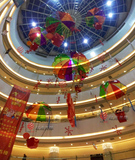 红点美陈 商场开业中庭热气球降落伞吊饰大型酒店汽车4s店装饰