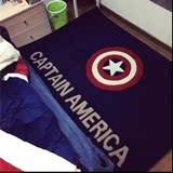 纯手工潮牌个性加厚美国队长盾牌客厅卧室床边满铺地毯可定制