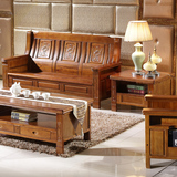 实木沙发 木沙发 现代中式客厅组合沙发 香樟木沙发 木质雕花沙发