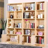 定制 宜家简约现代自由组合书柜多功能单个储物柜书架带门实木柜