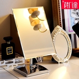 帝门特大号方形镜子 台式单面镜梳妆镜高清镜面可旋转 桌面化妆镜