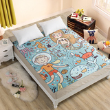 珊瑚绒床笠单件卡通加厚床罩儿童床上用品席梦思防滑保护套1.5米
