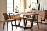 美式铁艺Y型桌腿松木餐桌 原木创意经典实木书桌 办公桌 长会议桌