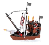 乐高式积高积木海盗船模型儿童益智塑料拼装玩具新年礼物男孩包邮