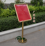 广州菱角平底不锈钢指示牌 展示架 水牌 迎宾牌 婚宴牌 导视牌