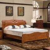 欧式特价仿古典床全实木床橡木双人婚床18米15米简约现代时尚5门