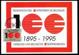 比利时极限片1995：企业协会百年，标志 1片