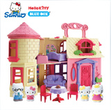 正品Hello Kitty 凯蒂猫植绒系列快乐的家趣味小屋女孩过家家玩具