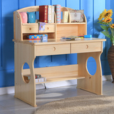 全实木书桌书架组合台式转角书柜学习桌写字台特价田园松木电脑桌