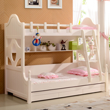环保高低子母床儿童双层床1.2米实木子母床上下床铺男女孩组合床