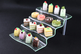 仿真玻璃餐具亚克力甜品架寿司展示架自助餐盘点心小吃食物展示盘
