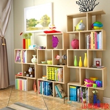 儿童书架置物架简易创意个性小书架落地简约陈列架组合实木书柜