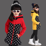 女大童装2015新款冬季韩版长袖秋冬装儿童加厚加绒儿童潮上衣外套