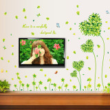 卧室客厅墙纸贴植物藤蔓绿叶墙贴画欧式田园走廊玄关贴画绿色环保