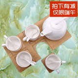 简约咖啡杯套装 欧式陶瓷高档下午茶具带托盘4杯咖啡具整套装