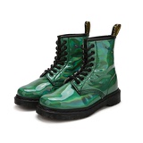 1460八孔马丁靴 新款绿色超亮款女式漆皮短靴 彩绿色街头百搭女鞋