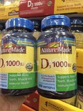 美国原装 Nature Made D3 1000IU 维生素D3 100粒