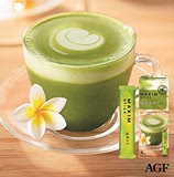 日本进口 AGF MAXIM[最高金奖]牛奶抹茶拿铁 4条装60g 推荐购买
