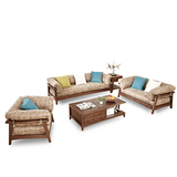 卓腾北欧小户型三人沙发现代客厅家具可拆洗布艺实木沙发自由组合