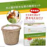 日本代购原装进口犬猫喜欢的有机栽培猫草套装（种子+有机土+盆）