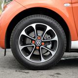 奔驰smart汽车装饰品2015新款smart轮毂螺丝帽彩色螺丝保护硅胶套
