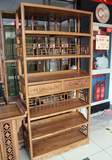 特价中式实木书架 仿古书柜 南榆木置物架 古典六层架 书桌书架