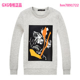 GXG男装2015冬季商场同款 时尚印花灰色卫衣#54231281 正品现货