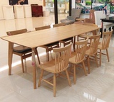 实木大餐桌 白橡木超长餐桌 超大餐桌 会议桌洽谈桌 可制定餐桌