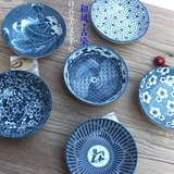日式和风青花瓷碗套装釉下彩创意陶瓷碗米饭碗餐具特价促销