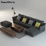 KAMA&RORTY北欧式布艺沙发组合客厅家具可拆洗小户型转角贵妃沙发