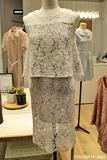 韩国直邮 东大门实拍代购 2016夏季新款蕾丝无袖包臀半身裙套装