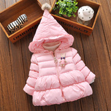 巴拉巴拉韩版女童秋冬装女宝宝外套1-2-3岁儿童棉衣羽绒加厚棉服