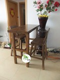 榆木家具原木吧台全实木小吧台家用老榆木中式吧台椅特价北京