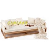 新中式定制免漆实木家具 创意设计禅意老榆木罗汉床/沙发