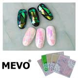 MEVO美甲玻璃纸 糖果纸 6张不同色/包 不规则亮片极光铂纸 指甲贴