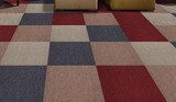 混色PVC方块地毯办公室地毯台球室宾馆卧室客厅防火隔音地毯50X50