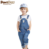Pawinpaw宝英宝韩国小熊童装2016年夏季新款男童背带牛仔裤