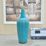 欧式落地陶瓷花瓶玄关 现代简约时尚家居装饰品摆件 干花插花花器