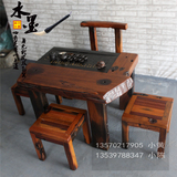 屋里头老船木家具个性茶几户外阳台茶桌椅组合简约功夫茶几特价