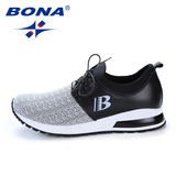 BONA2016秋季潮鞋男士运动休闲鞋男女鞋透气跑步45码韩版潮流男鞋