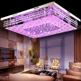 五光十色吊灯具室内家用客厅大灯led水晶灯简约现代长方形卧室1米