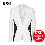 GXG男装夏装新品亚麻西装 男士修身型棉麻休闲西服外套#52201051