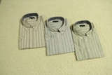 外贸原单男衬衣短袖棉麻出口日本男条纹衬衫夏季特价