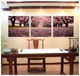 客厅装饰画沙发后墙壁画卧室艺术画餐厅现代三联无框画书房挂画