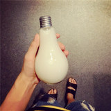 韩国透明灯泡玻璃水杯子男女创意可爱迷你学生便携带盖随手吸管杯