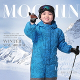Moomin姆明童装男童宝宝儿童连体滑雪服户外冲锋衣连体衣防水防风