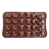 立体硅胶巧克力模具 小鸭子兔子糖果模卡通手工皂创意 耐高温